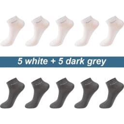 High Quality 10Pairs/Lot Men's Bamboo Fiber Socks Short Casual Breatheable Anti-Bacterial Man Ankle Socks New black busines