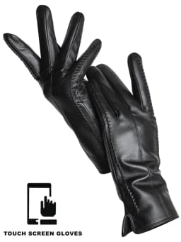 Women's Sheepskin Gloves Winter Warm Plus Velvet Short Thin Touch Screen Driving Color Women's Leather Gloves Good Quality -2226