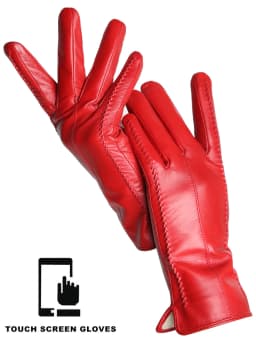 Women's Sheepskin Gloves Winter Warm Plus Velvet Short Thin Touch Screen Driving Color Women's Leather Gloves Good Quality -2226