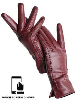 Women's Sheepskin Gloves Winter Warm Plus Velvet Short Thin Touch Screen Driving Color Women's Leather Gloves Good Quality -2226