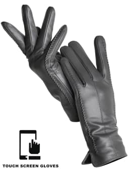 Women's Sheepskin Gloves Winter Warm Plus Velvet Short Thin Touch Screen Driving Color Women's Leather Gloves Good Quality -2226