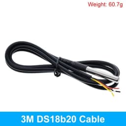 TZT 1/5PCS Stainless Steel Waterproof DS18b20 DS1820 1/2/3 Thread Temperature Probe Temperature Sensor 18B20 Cable For Arduino