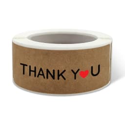 120Pcs Rectangle Thank You For Your Order Sticker for Packaging Stationery Stickers Roll Black Pink Transparent Thank You Labels