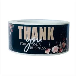 120Pcs Rectangle Thank You For Your Order Sticker for Packaging Stationery Stickers Roll Black Pink Transparent Thank You Labels