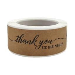 120Pcs Rectangle Thank You For Your Order Sticker for Packaging Stationery Stickers Roll Black Pink Transparent Thank You Labels