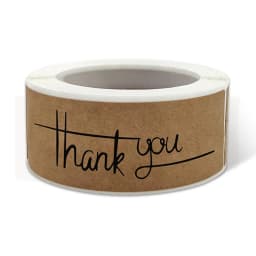120Pcs Rectangle Thank You For Your Order Sticker for Packaging Stationery Stickers Roll Black Pink Transparent Thank You Labels