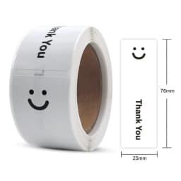 120Pcs Rectangle Thank You For Your Order Sticker for Packaging Stationery Stickers Roll Black Pink Transparent Thank You Labels