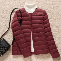 Woman Ultra Light Duck Down Inner Liner Soft Matte Fabric Jacket Lightweight Coat Female