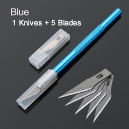1Set Precision Carving Craft Knife Stainless Steel Hobby Knives for DIY Art Work Cutting Scrapbooking Stencil Models with5Blades