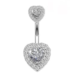 1PC Steel Belly Button Rings Crystal Piercing Navel Heart Style Navel Piercing Earring Belly Piercing Sexy Body Jewelry Ombligo