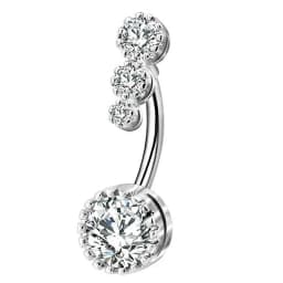 1PC Steel Belly Button Rings Crystal Piercing Navel Heart Style Navel Piercing Earring Belly Piercing Sexy Body Jewelry Ombligo