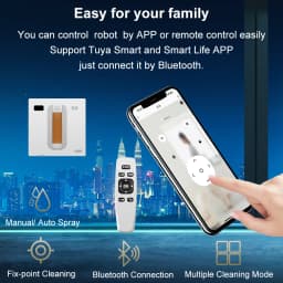 Window Cleaning Robot ABIR WD8, Dual Water Spray,Laser Sensor,High Vacuum Suction,Smart Home Glass Wall Wet Dry Cleaning Robot