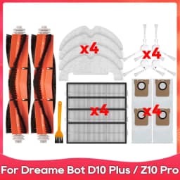 Fit For ( Dreame Bot D10 Plus / RLS3D / Z10 Pro / L10 Plus ) Accessories Main Side Brush Filter Mop Dust Bag Parts Replacement