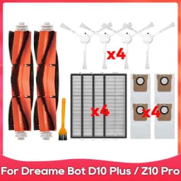 Fit For ( Dreame Bot D10 Plus / RLS3D / Z10 Pro / L10 Plus ) Accessories Main Side Brush Filter Mop Dust Bag Parts Replacement