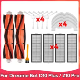 Fit For ( Dreame Bot D10 Plus / RLS3D / Z10 Pro / L10 Plus ) Accessories Main Side Brush Filter Mop Dust Bag Parts Replacement