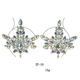 Women's Temporary Tattoos Fake Tattoo Stickers Chest Jewels Crystal Diamond Acrylic Rhinestone DIY Face Stickers Face Decoration