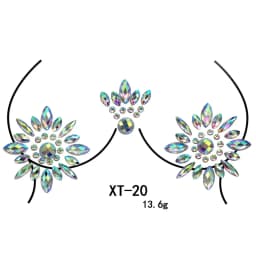 Women's Temporary Tattoos Fake Tattoo Stickers Chest Jewels Crystal Diamond Acrylic Rhinestone DIY Face Stickers Face Decoration