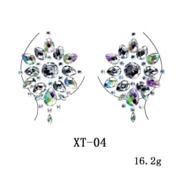 Women's Temporary Tattoos Fake Tattoo Stickers Chest Jewels Crystal Diamond Acrylic Rhinestone DIY Face Stickers Face Decoration