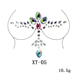 Women's Temporary Tattoos Fake Tattoo Stickers Chest Jewels Crystal Diamond Acrylic Rhinestone DIY Face Stickers Face Decoration