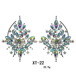 Women's Temporary Tattoos Fake Tattoo Stickers Chest Jewels Crystal Diamond Acrylic Rhinestone DIY Face Stickers Face Decoration