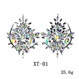 Women's Temporary Tattoos Fake Tattoo Stickers Chest Jewels Crystal Diamond Acrylic Rhinestone DIY Face Stickers Face Decoration