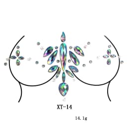 Women's Temporary Tattoos Fake Tattoo Stickers Chest Jewels Crystal Diamond Acrylic Rhinestone DIY Face Stickers Face Decoration