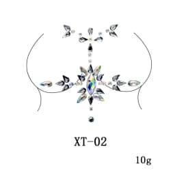 Women's Temporary Tattoos Fake Tattoo Stickers Chest Jewels Crystal Diamond Acrylic Rhinestone DIY Face Stickers Face Decoration