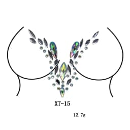 Women's Temporary Tattoos Fake Tattoo Stickers Chest Jewels Crystal Diamond Acrylic Rhinestone DIY Face Stickers Face Decoration