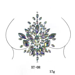 Women's Temporary Tattoos Fake Tattoo Stickers Chest Jewels Crystal Diamond Acrylic Rhinestone DIY Face Stickers Face Decoration