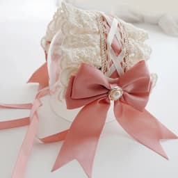 Ribbon Bow Hairband with Hairpins Girls Lolita Lace Ruffled Headband Sweet Star Embroidery Anime Maid Cosplay Headdress