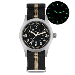 Militado ML05B Vintage Watch Miyota 2035 Movement Domed Sapphire Crystal With High Clear AR Coating Luminous 38mm Watches