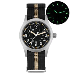 Militado ML05B Vintage Watch Miyota 2035 Movement Domed Sapphire Crystal With High Clear AR Coating Luminous 38mm Watches