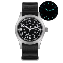 Militado ML05B Vintage Watch Miyota 2035 Movement Domed Sapphire Crystal With High Clear AR Coating Luminous 38mm Watches