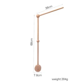 Let's Make Baby Rattle Toy 0-12 Months Wooden Mobile Newborn Music Box Bed Bell Hanging Toys Holder Bracket Infant Crib Toy Gift