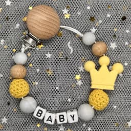 Hot Sale Custom Personalized Name Handmade Pacifier Clip Holder Silicone Dinosaur Pacifier Chain Baby Teether Teether Chain Gift