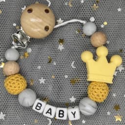 Hot Sale Custom Personalized Name Handmade Pacifier Clip Holder Silicone Dinosaur Pacifier Chain Baby Teether Teether Chain Gift