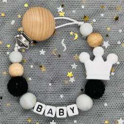 Hot Sale Custom Personalized Name Handmade Pacifier Clip Holder Silicone Dinosaur Pacifier Chain Baby Teether Teether Chain Gift