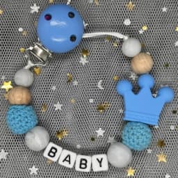 Hot Sale Custom Personalized Name Handmade Pacifier Clip Holder Silicone Dinosaur Pacifier Chain Baby Teether Teether Chain Gift