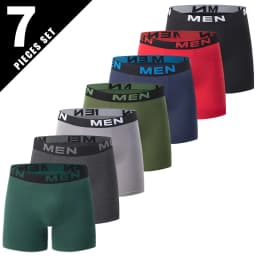 4/7 Piece Set Of Four Season Men's Solid Color Long Casual Underwear Fashionable Sports Base Shorts Plus Size Flat Corner Pants