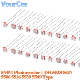 200pcs/10pcs Light Sensitive Resistor 5MM Photoelectric Photoresistor LDR 5528 GL5528 5537 5506 5516 5539 5549 For Arduino