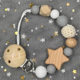 Custom Name Wood Personalized Baby Pacifier Chain Clip Silicone Bead Dummy Nipple Holder With Name Teether Pendant Newborn Gift