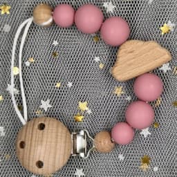 Custom Name Wood Personalized Baby Pacifier Chain Clip Silicone Bead Dummy Nipple Holder With Name Teether Pendant Newborn Gift