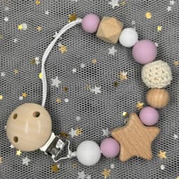Custom Name Wood Personalized Baby Pacifier Chain Clip Silicone Bead Dummy Nipple Holder With Name Teether Pendant Newborn Gift
