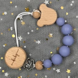 Custom Name Wood Personalized Baby Pacifier Chain Clip Silicone Bead Dummy Nipple Holder With Name Teether Pendant Newborn Gift