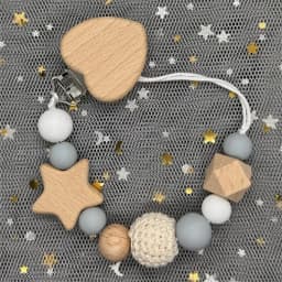 Custom Name Wood Personalized Baby Pacifier Chain Clip Silicone Bead Dummy Nipple Holder With Name Teether Pendant Newborn Gift