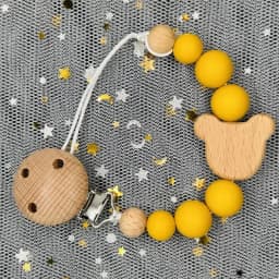 Custom Name Wood Personalized Baby Pacifier Chain Clip Silicone Bead Dummy Nipple Holder With Name Teether Pendant Newborn Gift