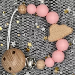 Custom Name Wood Personalized Baby Pacifier Chain Clip Silicone Bead Dummy Nipple Holder With Name Teether Pendant Newborn Gift