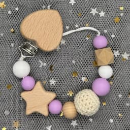 Custom Name Wood Personalized Baby Pacifier Chain Clip Silicone Bead Dummy Nipple Holder With Name Teether Pendant Newborn Gift