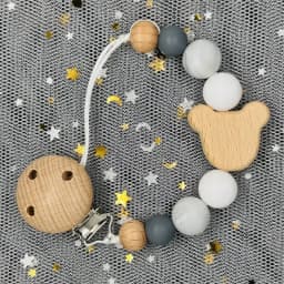 Custom Name Wood Personalized Baby Pacifier Chain Clip Silicone Bead Dummy Nipple Holder With Name Teether Pendant Newborn Gift