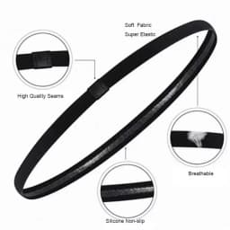 Homefish 5Pcs Candy Color Sports Headband Anti‑slip Elastic Sweatband for Women Men Yoga Running Football Fitness Hair Bands